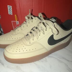 Nike Court Vision Low Lace-Up Sneakers Beige/Black/Brown HV4506 200